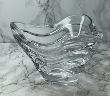 Tipperary Irish Crystal Candle Holder Bowl Dish Etched Mark  5”H 3”W
