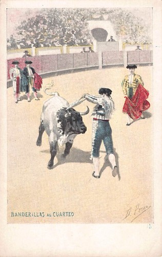 Postcard spain bull - -,