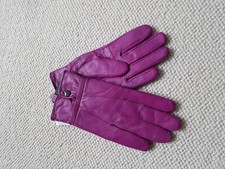 Leather gloves ladies Purple