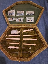 Antique Sewing Set in Green