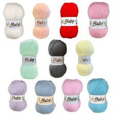 Woolcraft Babycare 100g Soft DK Double Knitting Yarn Baby Care Wool Crochet UK