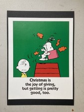 SUPER SNOOPY PEANUTS GANG PRINT, 25cm x20cm ,MOUNTED READY FOR FRAMING