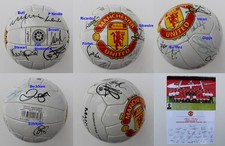 2002-03 Manchester United Champions Football Squad Signed inc. Beckham COA & Map