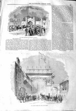 Original Old Antique Print