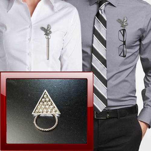 Snooker triangle pewter pin - snooker,