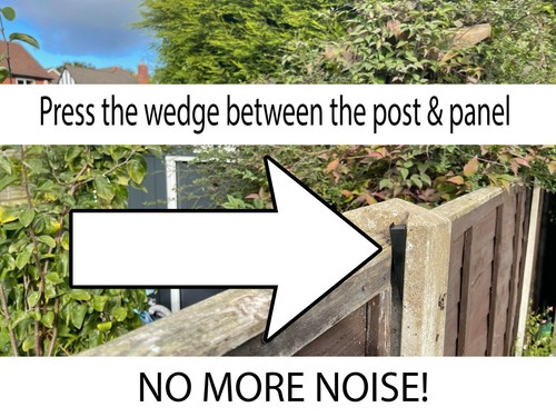 Anti rattle fence panel - x, anti-rattle