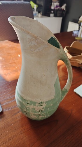 Vintage pottery pitcher jug - pitcher, 11