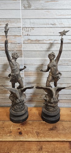 Large french spelter figural - french,