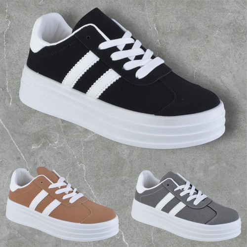 Womens ladies lace - up, flatform