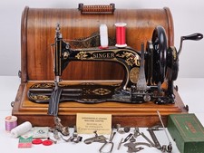 Rare Special 1871 Antique Singer 12K Fiddlebase Sewing Machine, Serviced, Beauty