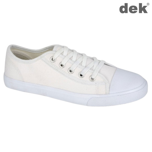 Dek white canvas trainers - white,
