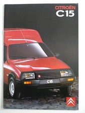 Citroen C15 E D C15E C15D Van French Francais Brochure March 1991