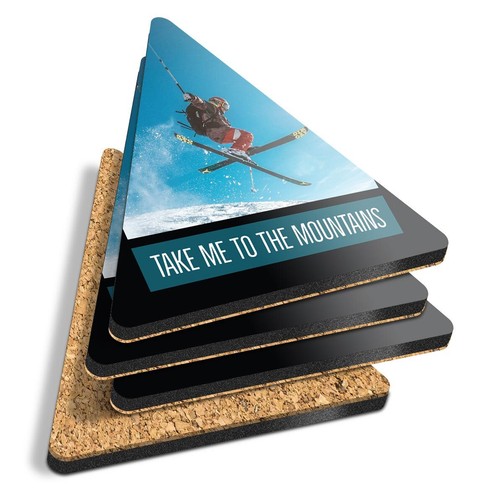 Triangle mdf coaster - take, me