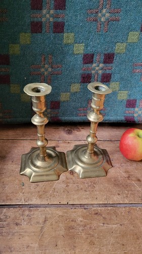 Pair early georgian brass - early,