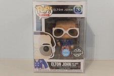 ELTON JOHN 63 FUNKO POP VINYL BOXED VAULTED RED WHITE BLUE GLITTER EXCLUSIVE