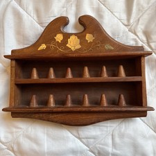 Antique Wooden Thimble Display Holder ‘Highlands 09.81545’ Sticker