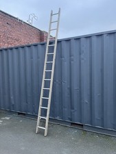 Single Wooden Ladder 3.6m With