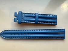 Original Omega leather Band strap Blue schumacher 18MM Blue!