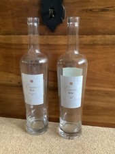 2 x nice shaped empty wine bottles 75 cl with heavy bases