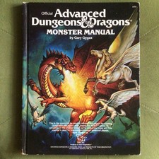 Monster Manual Advanced Dungeons and Dragons, AD&D ADND RPG 1st Edition (1E) TSR
