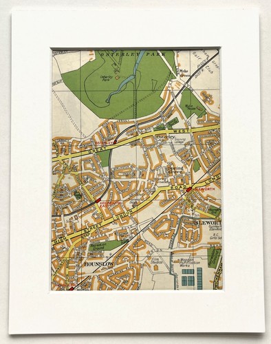 Antique 1930s london map - antique,