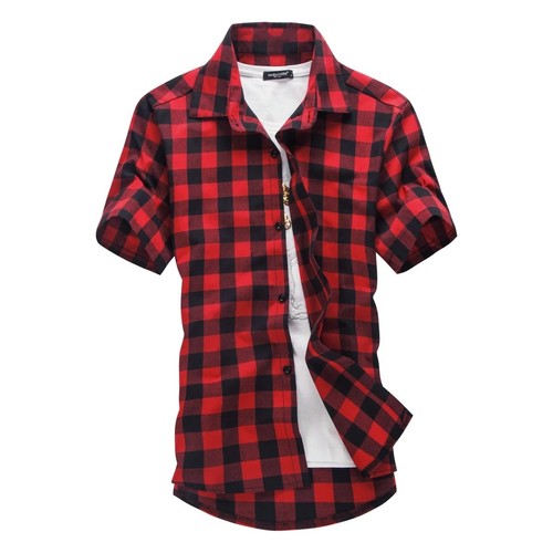 Mens red black plaid checkered - mens,