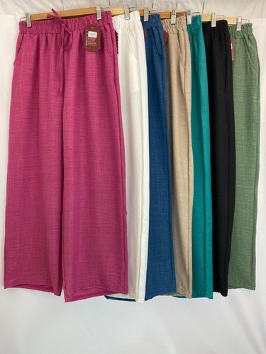 Womens cotton linen look - womens,