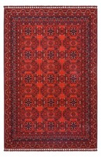 Afghan red rug machine - rug,