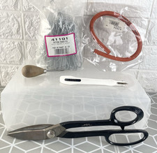 Vintage Dressmakers Tailor Bundle Of 5 Items Leather Material Tools