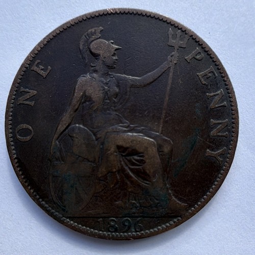 1896 one penny queen - penny,