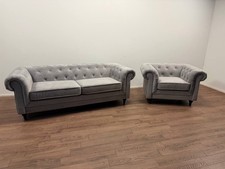 Chesterfield Velvet Armchair &