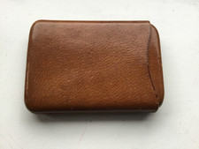 Vintage tan leather cigar case/ calling card  by Drew & Sons, Picadilly Circus.