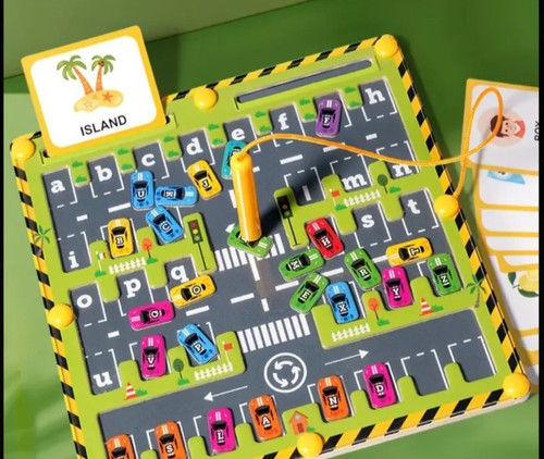 Magnetic alphabet cars - magnetic,