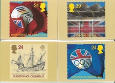 UK Royal Mail PHQ stamp postcards - Europa 1992 (5 cards)