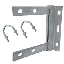 6" x 6" Galvanised Wall Bracket for Aerial Pole Mast inc 2 x V Bolts External