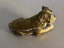 Bejewelled Enamelled Dog Trinket Box - Swarovski Crystals
