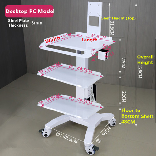 Tier dental trolley lockable - dental,