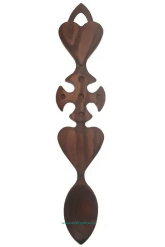 H70m welsh wooden lovespoon - wooden,