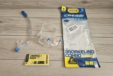 Cressi Marea Vip Junior Swimming Snorkel Mask Set Clear/Blue Junior Size