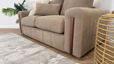 Sofology Soho 2 Seater Fabric Sofa in Micro Boucle Mink/Natural Mix