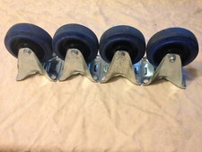 4X Heavy Duty Fixed  4''  100mm Castor Wheel for trolleys moving platform