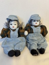 Vintage Porcelain Faced Dolls. Scary Looking