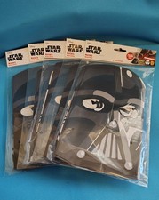 5 Packs STAR WARS PARTY PAPER MASKS 8 Per Pack Total 40 Mask  DARTH VADER YODA