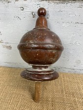Antique turned wood globe - antique,