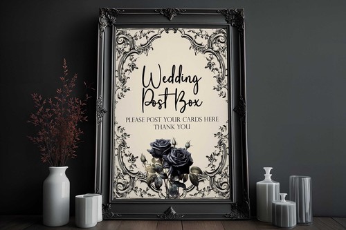 Gothic rose wedding sign - wedding,