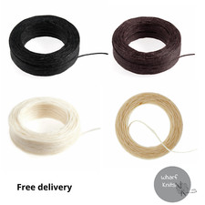 Waxed Linen Thread 22m Black