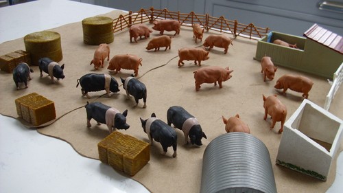 Vintage britains pig farm - vintage,