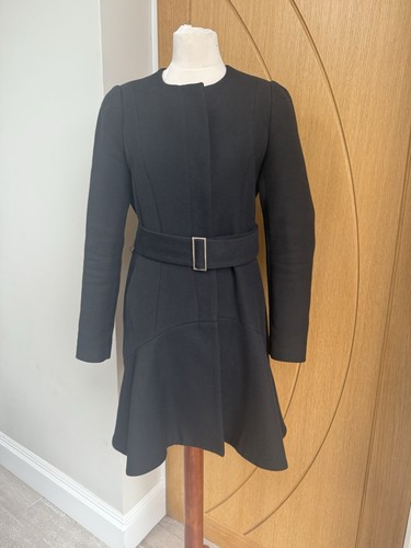 Black coat inc - coat, belt