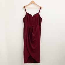 City Chic Ruby Red Tulip Hem
