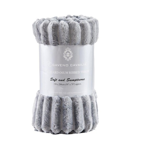 Ribbed throws fluffy fleece - throws,